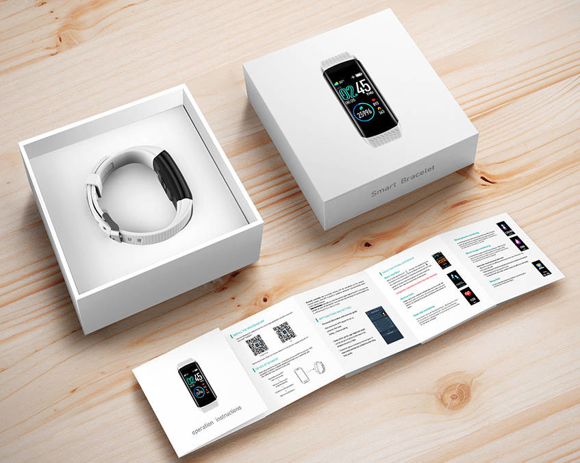 Calorie Monitoring Wristband Fitness Tracker Weather Temperature Sports Sharing