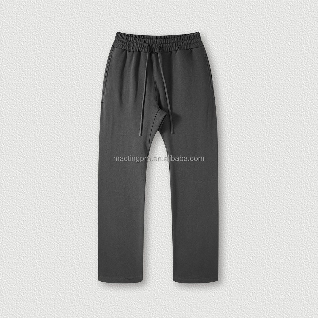 Custom Men's Streetwear Jogger Pants Trousers with Breathable Fabric and Wide Leg Fit