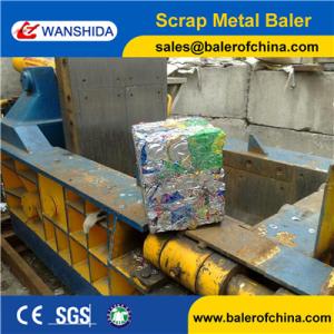 China Wanshida CE Certification Hydraulic Aluminum Cans Baler Compactor Machine on sale