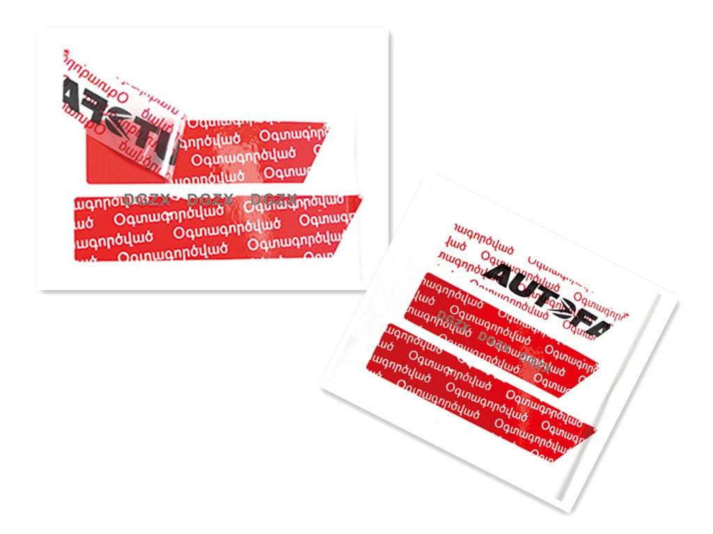 High Security Warranty Labels Stickers / Tamper Evident Labels With Total Transfer