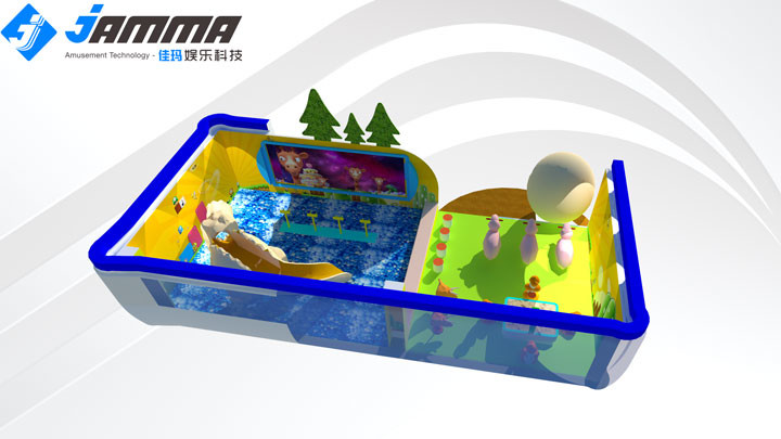 Multi Players Virtual Reality Center Custom Indoor 100 Sqm Electic System