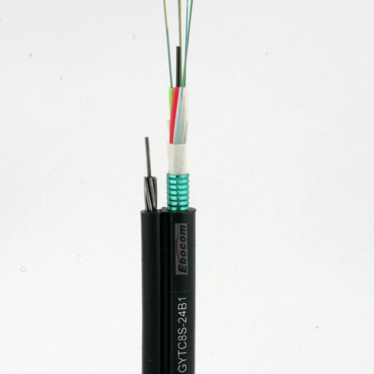 Aerial Figure 8 Cable GYTC8S 8 12 48 60 Core PSP Armoured Self-supporting g652D single mode networking