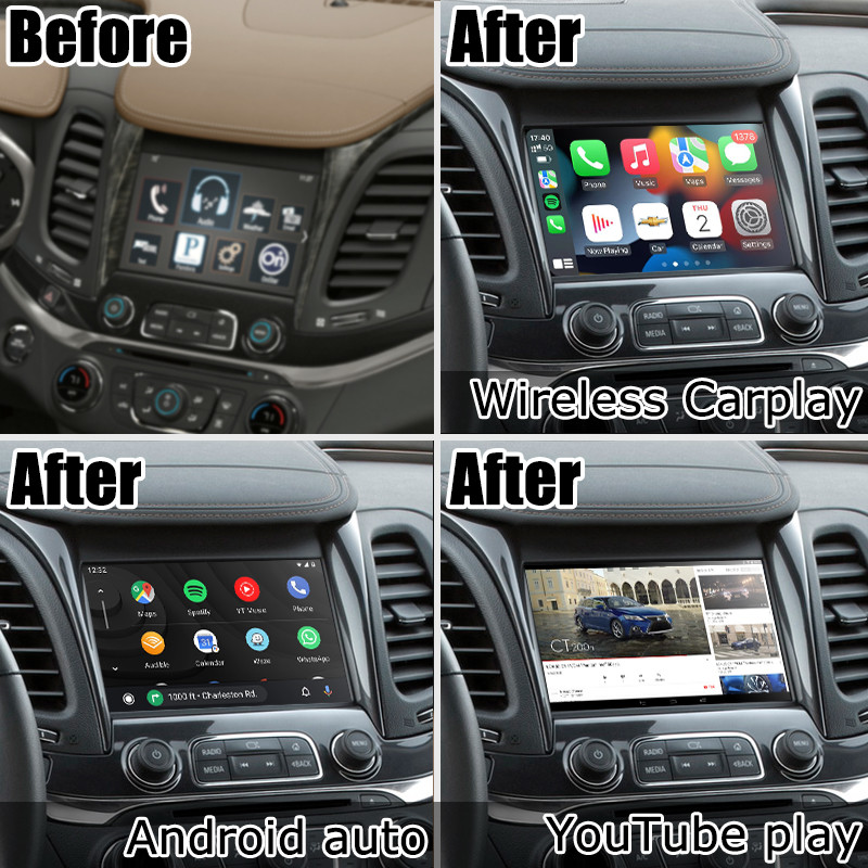 4+64GB Chevrolet Impala Android Navigation Box carplay android auto Mirror Link real time Navigation