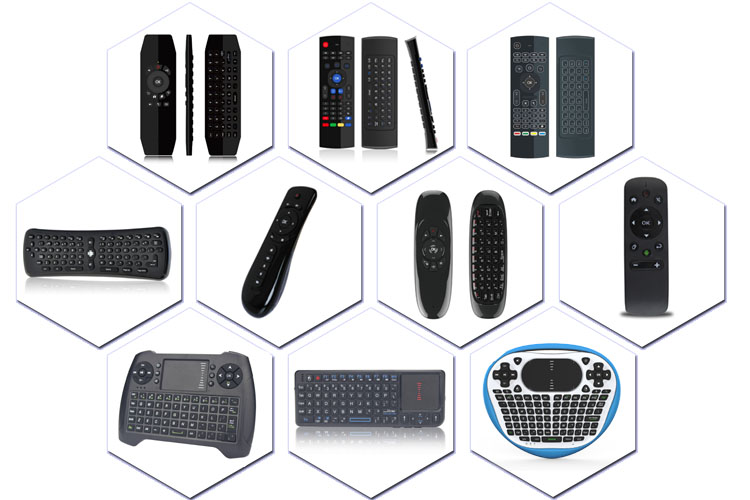 Rechargeable Android Air Mouse 2.4Ghz Wireless Rf Keyboard With IR Learning Function