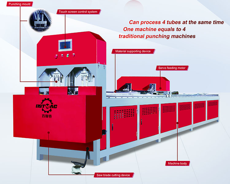 Round Square Tube Punching Machine