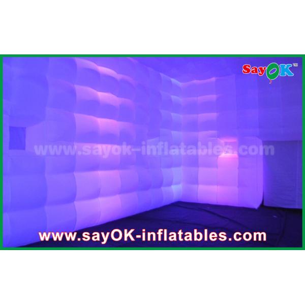 tent inflatable Outdoor PVC Coated Giant Cube Inflatable Tent With Color Change Light / Air Blower