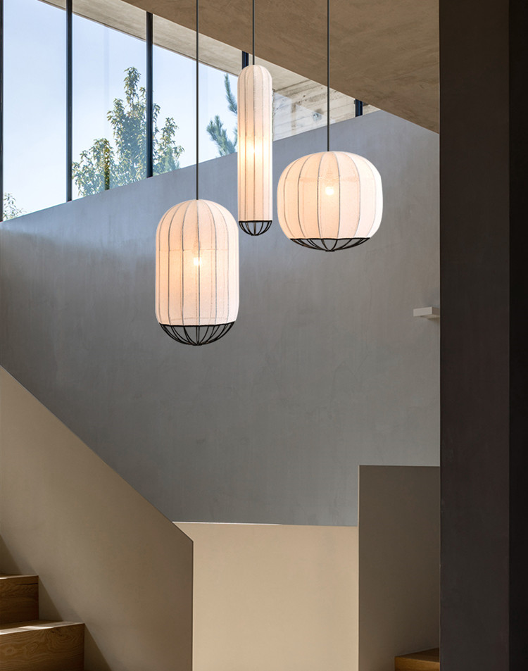 Modern and Minimalist Fabric Chandeliers Restaurants Living Rooms Hotels Homestays Lanterns lamp(WH-AP-594)