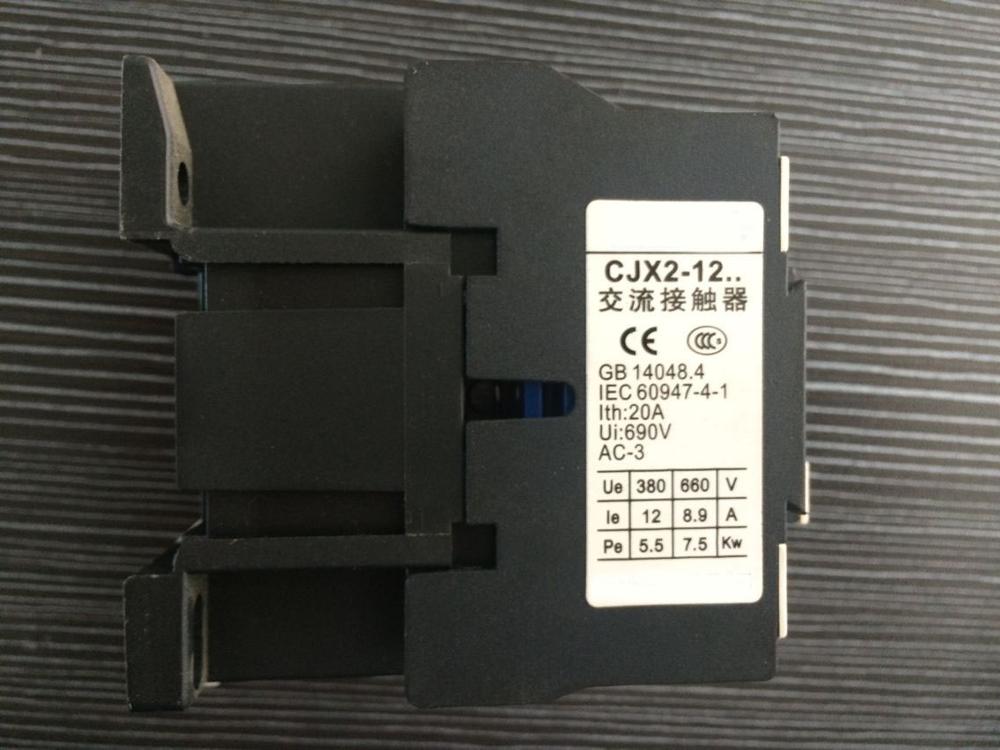3 Phase Motor Magnetic Contactor Relay 12A 3P 3 Pole 1NO AC 24V 110V 220 Volts 380V Coil CJX2-1210 35mm Din Rail Mounting