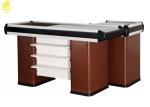 Non Electric Supermarket Cashier Counter , 1500x600x850mm Stainless Steel Cash