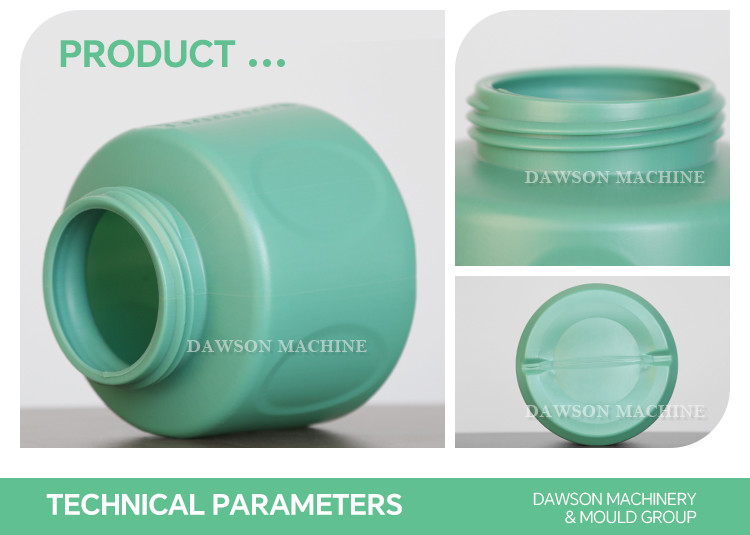 1400ml Wide Mouth Jar HDPE Extrusion Blow Molding Machine