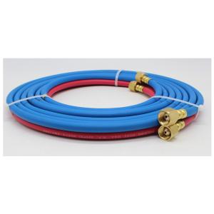 China EPDM Rubber Oxy / Acet Twin Welding Hose With Fittings Red And Blue wholesale