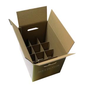 China Heavy Duty Beer Wine Shipping Carton Box With Cardboard Dividers wholesale
