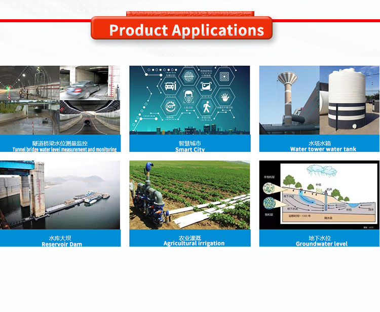 UBPT500-601T Customized Level Gauge Pore Water Pressure Sensor 0.5-100m 0-1000KPa
