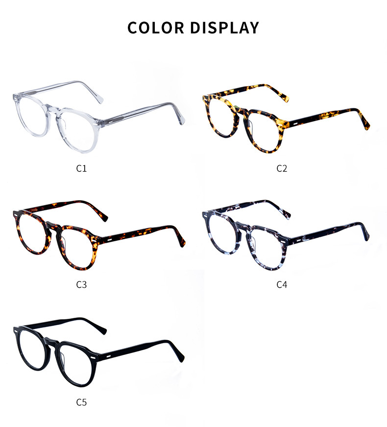 Retro Round Frame Clear Lens Glasses For Women Men Non Prescription Eyewear