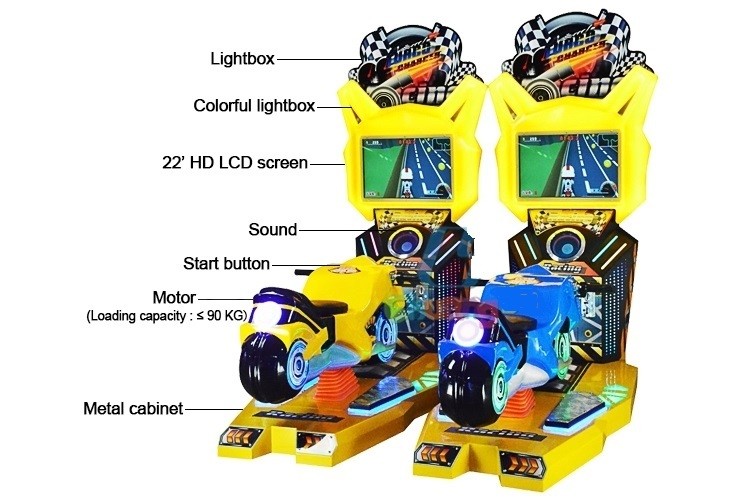 1 Player Coin Operated Simulator Driving Car Video Moto Racing Arcade Game Machine
