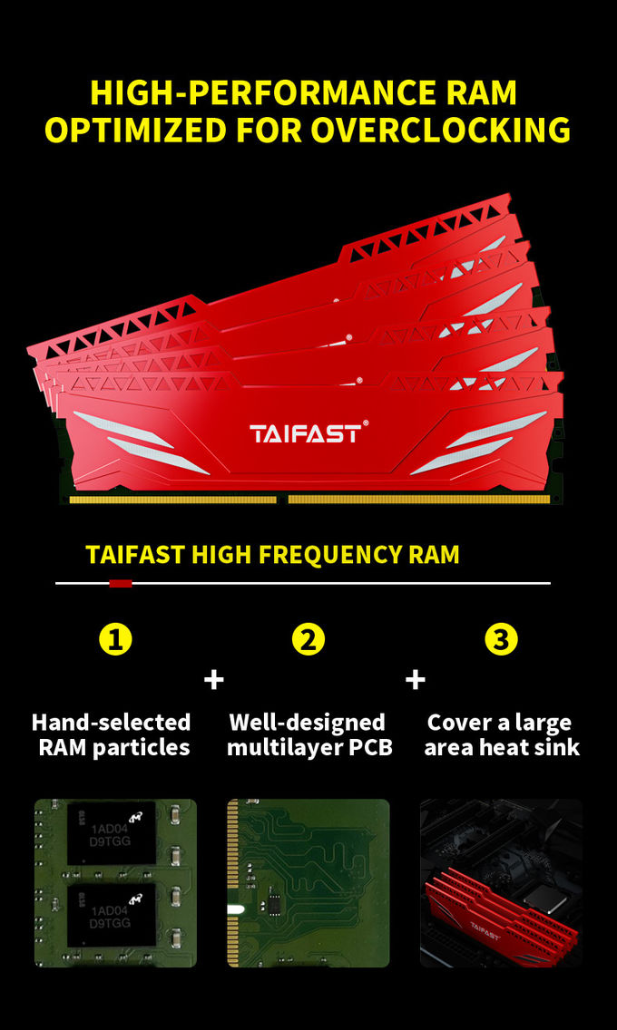 Heatsink Taifast 16gb Desktop DDR4 PC Memory Ram Ram 1.5V 2400MHZ 3 Years