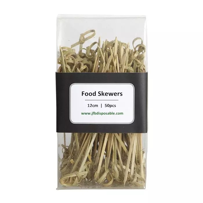 Cocktail Supplies Disposable Bamboo Knot Skewers Picks 10cm 50 Pack