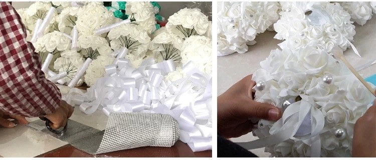 Wedding basket ostrich feather hand-woven floral basket wedding bridesmaids scatter floral basket wedding accessories