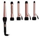 Interchangeable Long Barrel Curling Iron Hair Straightener Brush Rotating