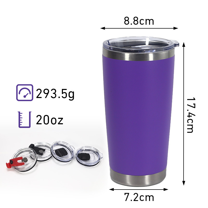 20oz Stainless Steel Thermal Travel Mug With Lid Double Walled Vacuum Insulated Coffee Tumbler Cup For Home Office Sports 600ml