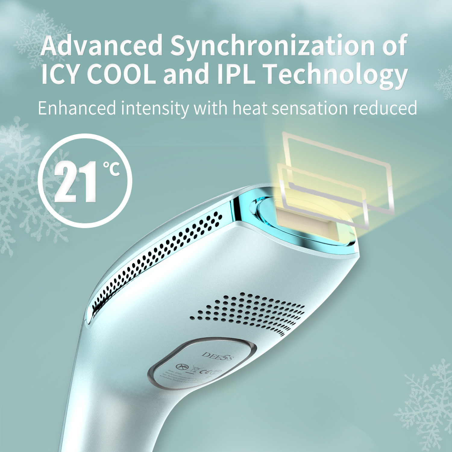 Deess new cooling ipl automatic portable hair removal device