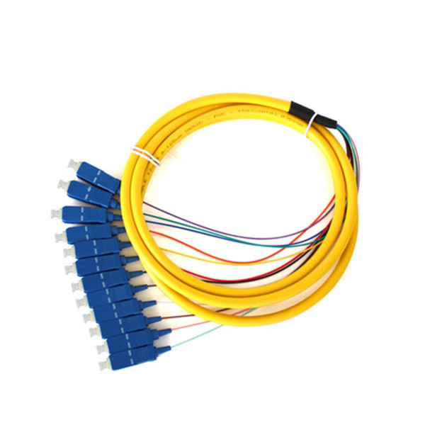 12 Core Fiber Optic Patch Cord Pigtail Sc Connector For Telecommunication Equipment