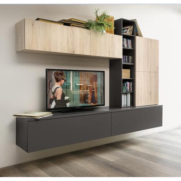 1600mm Living Room Entertainment Shelves TV Stand 75 Inch TV Entertainment Center