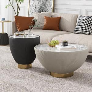 China 42cm High Marble Topped Pedestal Coffee Table wholesale