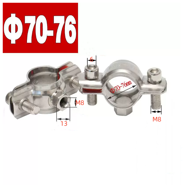 Metal Carbon Steel Zinc Plated Clip Heavy Duty M8 Rubber Pipe Clamp for General Industry Application ANSI/ASME Standard