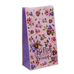 China Foil Stamping Kraft Paper Packing Bags Brown/White/Customized Color wholesale