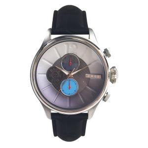China 30mm Waterproof Men Slim Steel Quartz Watch Genuine Leather Band wholesale