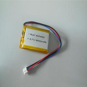 China Intelligent Li Ion Rechargeable Battery 3.7V 1800mAh 103450 Battery wholesale