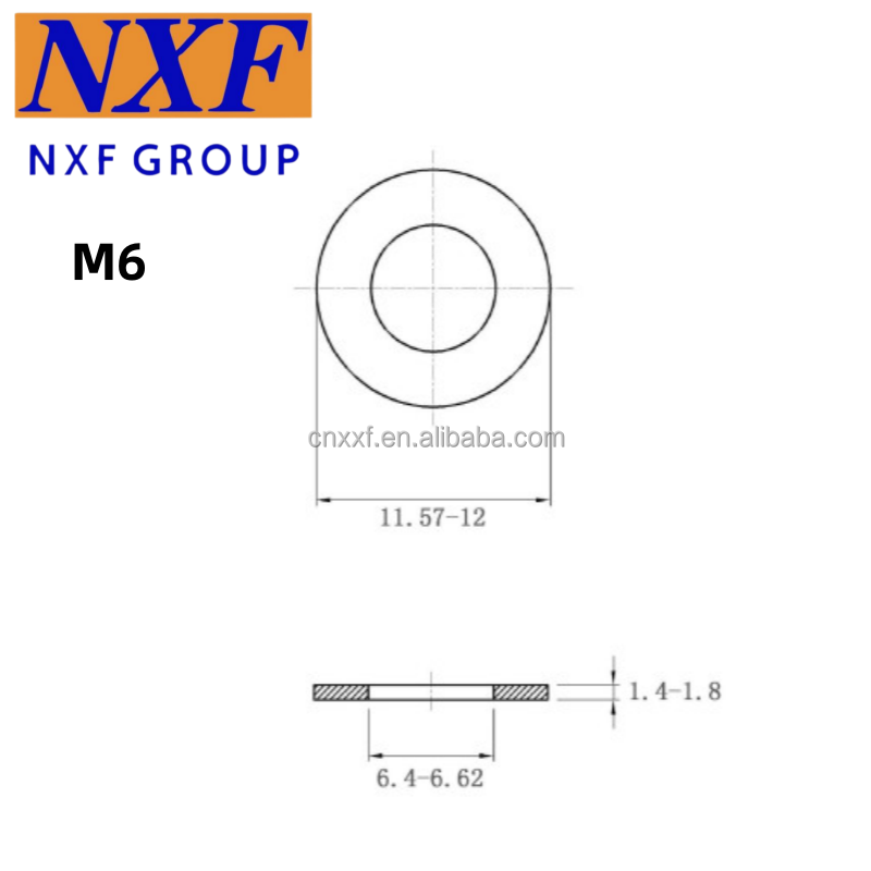 NXF 2507 DIN125 M6-M39 Duplex Stainless Steel Flat Washer Heavy Industry Approved for Flat Surface Durability Enhancement