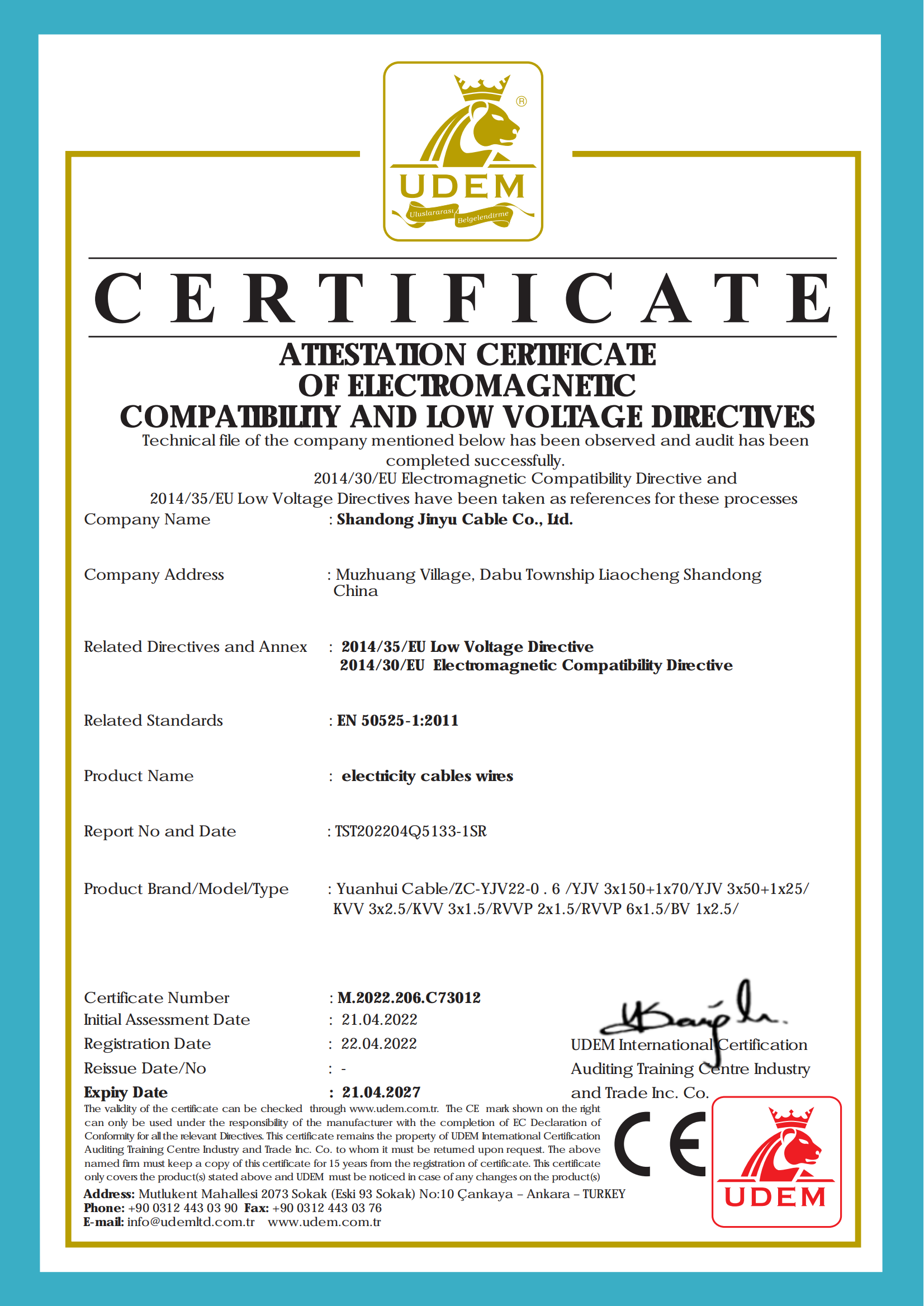 Insulated PVC 4 Core 15mm 25mm 4mm 6mm Flexible Copper Core Electric Power Cable