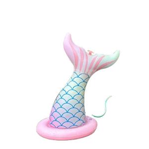 China LC Mermaid Water Toys For Boys Girls Summer Outdoor Game Backyard Blow Up Spray Toy Inflatable Water Sprinkler For Kids wholesale