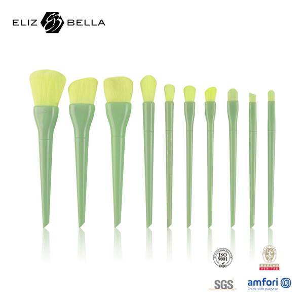 Premium 10Pcs Makeup Brush Set For Powder Foundation Contour Blush Concealer Eye
