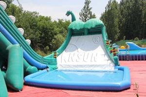 China Dinosaur Theme Blow Up Water Park , Customized Size Inflatable Aqua Park wholesale