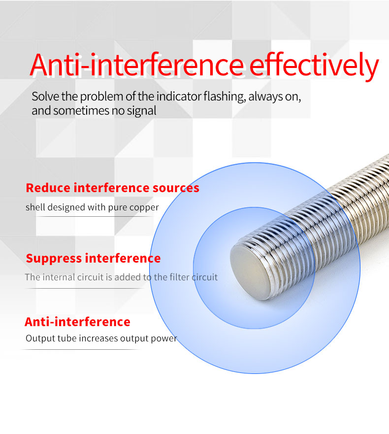 12V / 24V DC M12 Inductive Proximity Sensor IP67 High Precision Long Life
