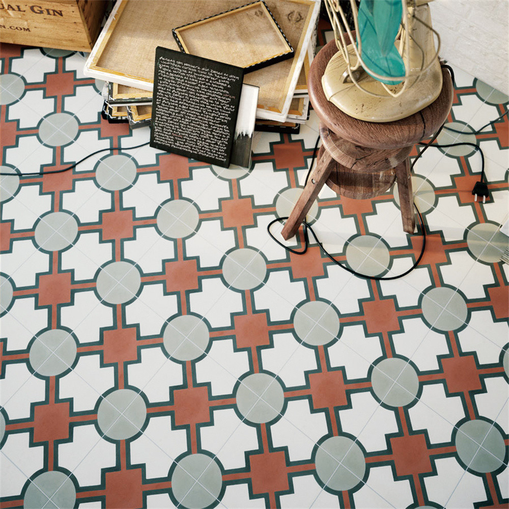 Encaustic 200x200mm Floor Ceramic Rustic Tiles For Bathroom And antibacterial Decorative Wall Tile For Office