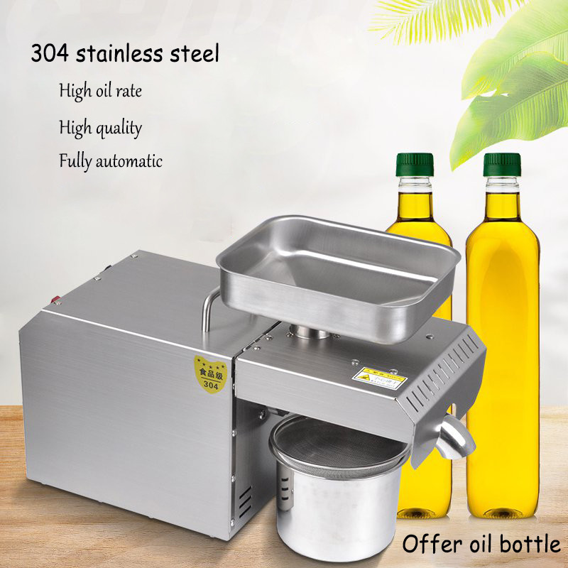 Stainless Steel Home Oil Press Machine 3-6 Kg/H mini oil expeller machine