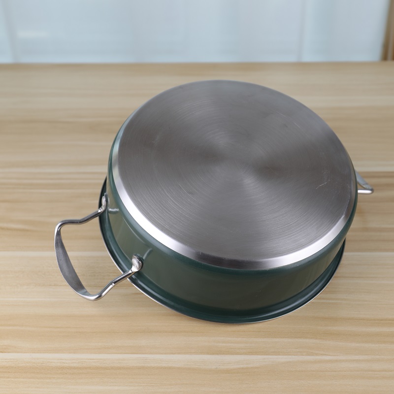 Stainless steel 201 kitchen soup pot restaurant 24cm hot pot cookware for food