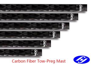 China Anti Corrosion Tow Preg Sailing Boat Carbon Fiber Mast wholesale