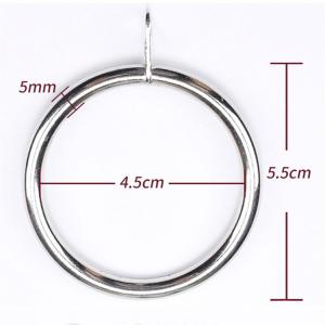 China Silver 45mm Diameter 5mm Thickness Curtain Rod Rings With Gasket wholesale