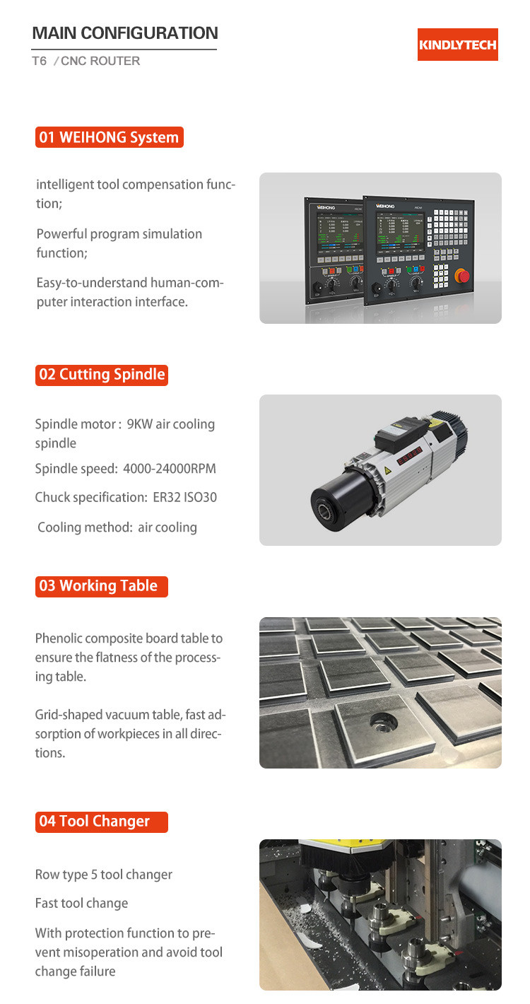 50Hz Wood Carving Engraving Machine , 9000W Wood Cutting CNC Router