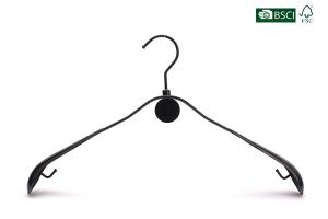 China Betterall Simple Design Durable Anti Skid Black Coated PVC Metal Cloth Hangers wholesale