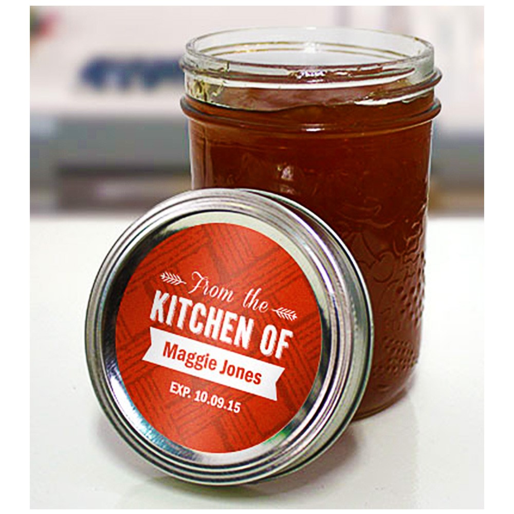 Adhesive Glossy Private Canned Food Labels Jar Seal Frozen Food Label