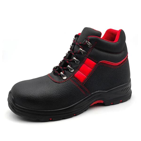 Mining Industrial Safety Shoes Anti Impact Leather Slip Resistant Shoes Anti