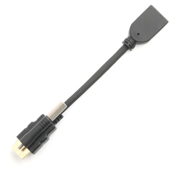 Locking HDMI Male to Female Cable, 4K 60Hz, Braided Shielded