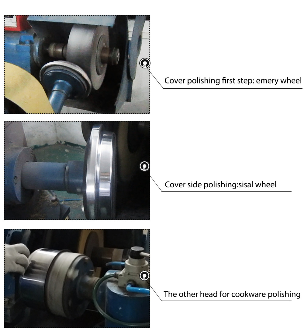 stainless steel cookware sets pots and pans outer polishing machine
