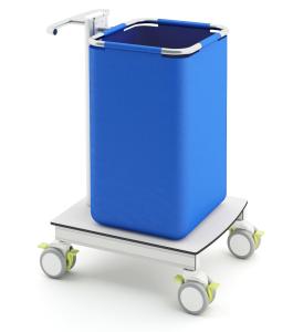 China Compact Laminate 4 Castors 685MM Medical Waste Trolley wholesale